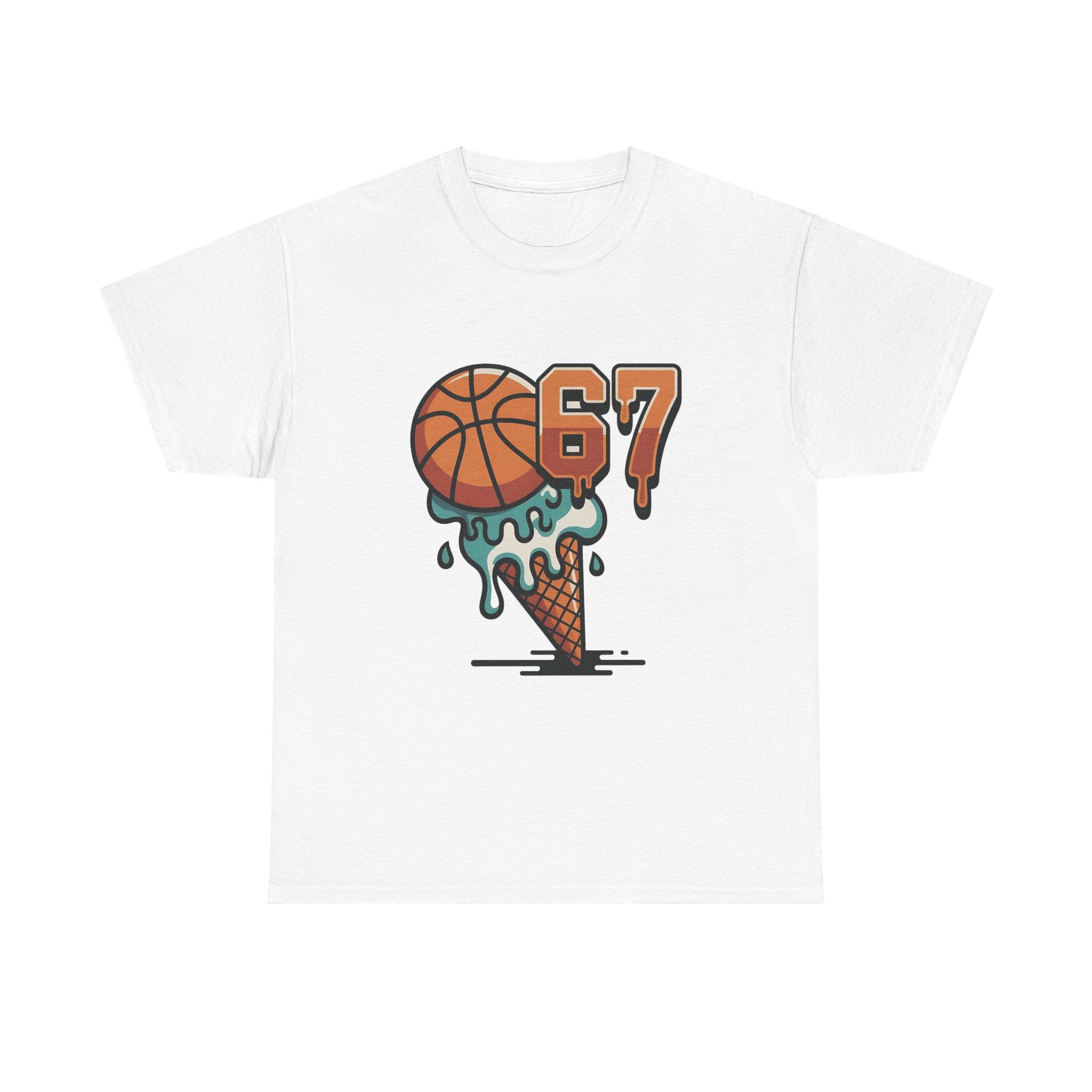 67 Ice Cream Basketball Tee – Funny Summer Meme Shirt for Hoopers