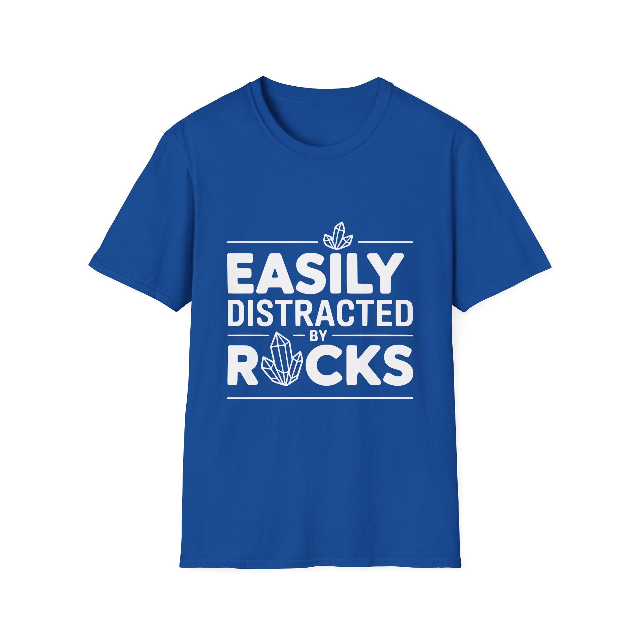 Easily Distracted by Rocks T-Shirt – Funny Geology Tee for Rockhounds and Nature Lovers