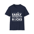 Easily Distracted by Rocks T-Shirt – Funny Geology Tee for Rockhounds and Nature Lovers
