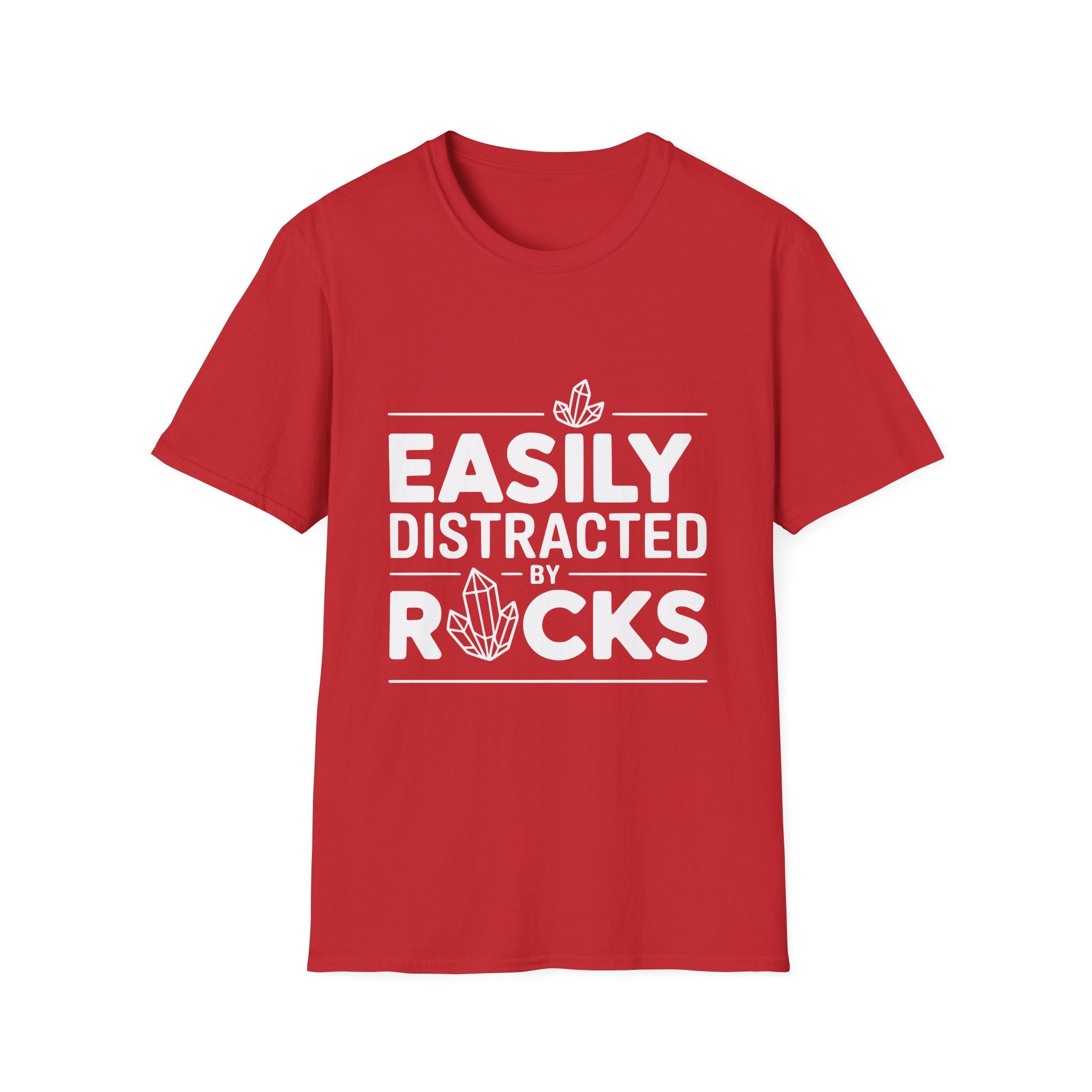 Easily Distracted by Rocks T-Shirt – Funny Geology Tee for Rockhounds and Nature Lovers