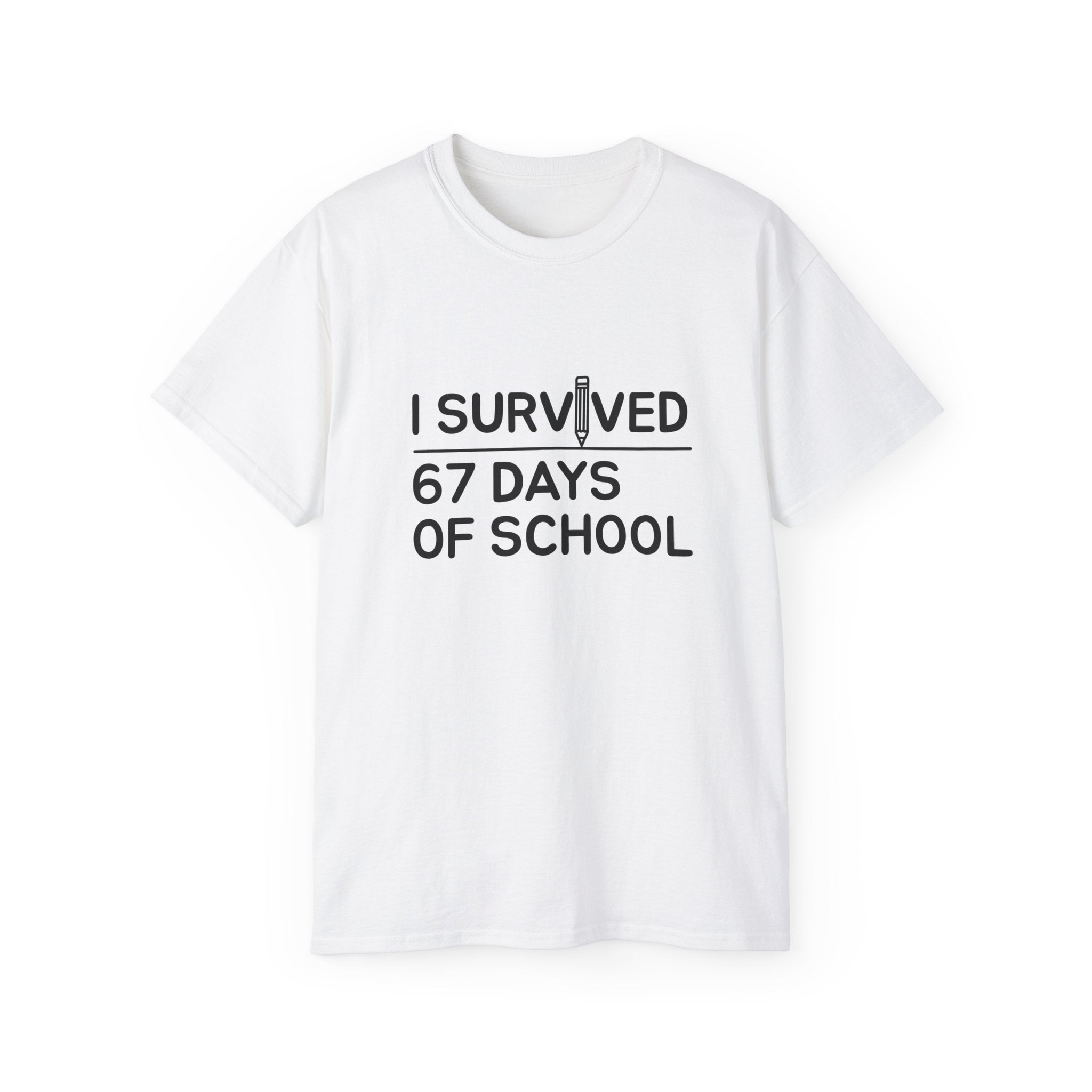 I Survived 67 Days of School” Funny Teacher & Student T-Shirt – End of School Gift, Classroom Humor Tee