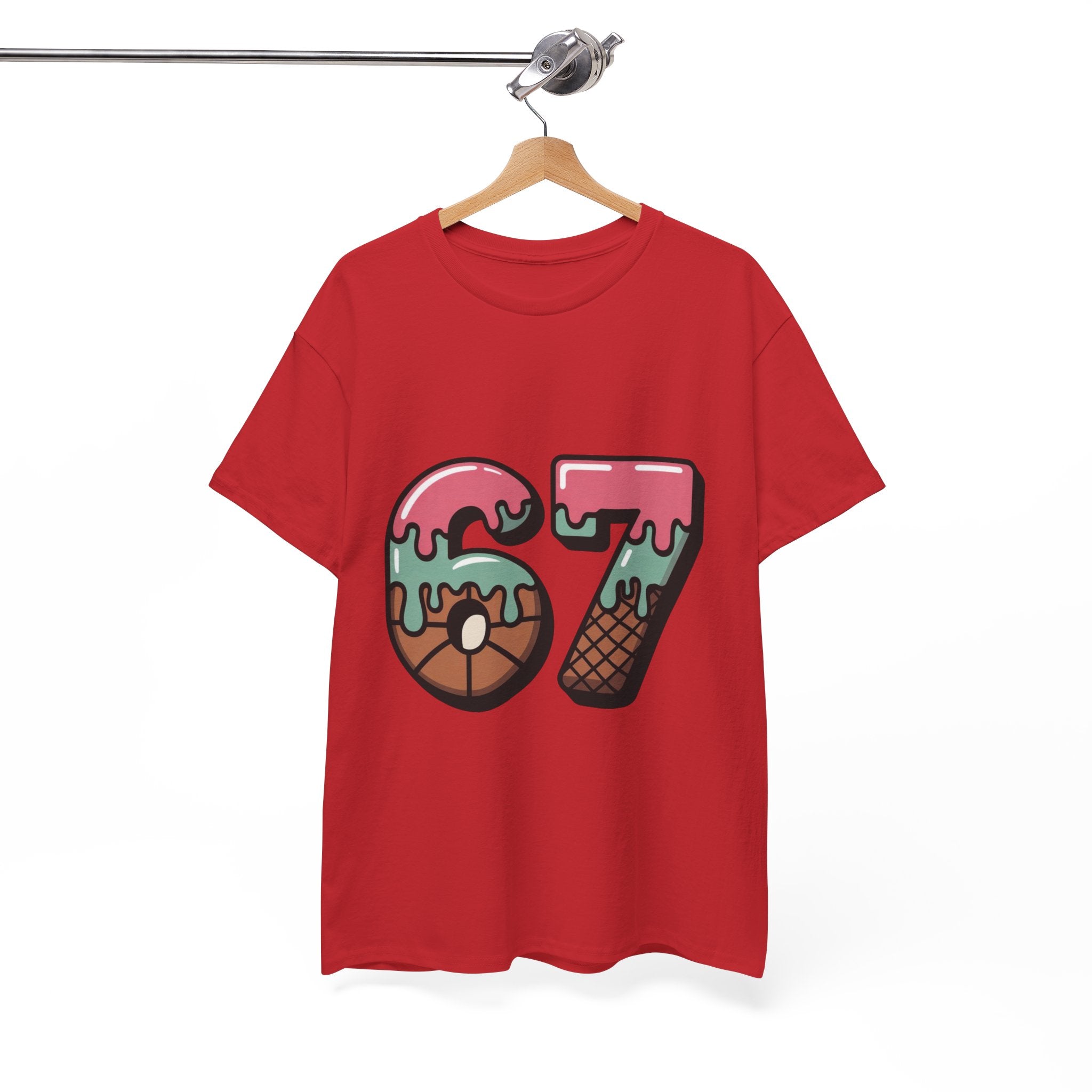 67 Ice Cream Drip Basketball T-Shirt – Cool Meme Streetwear Tee for Hoopers 🍦🏀