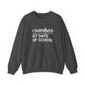 I Survived 67 Days of School” Funny Teacher & Student Sweatshirt – End of School Gift, Classroom Humor Crewneck