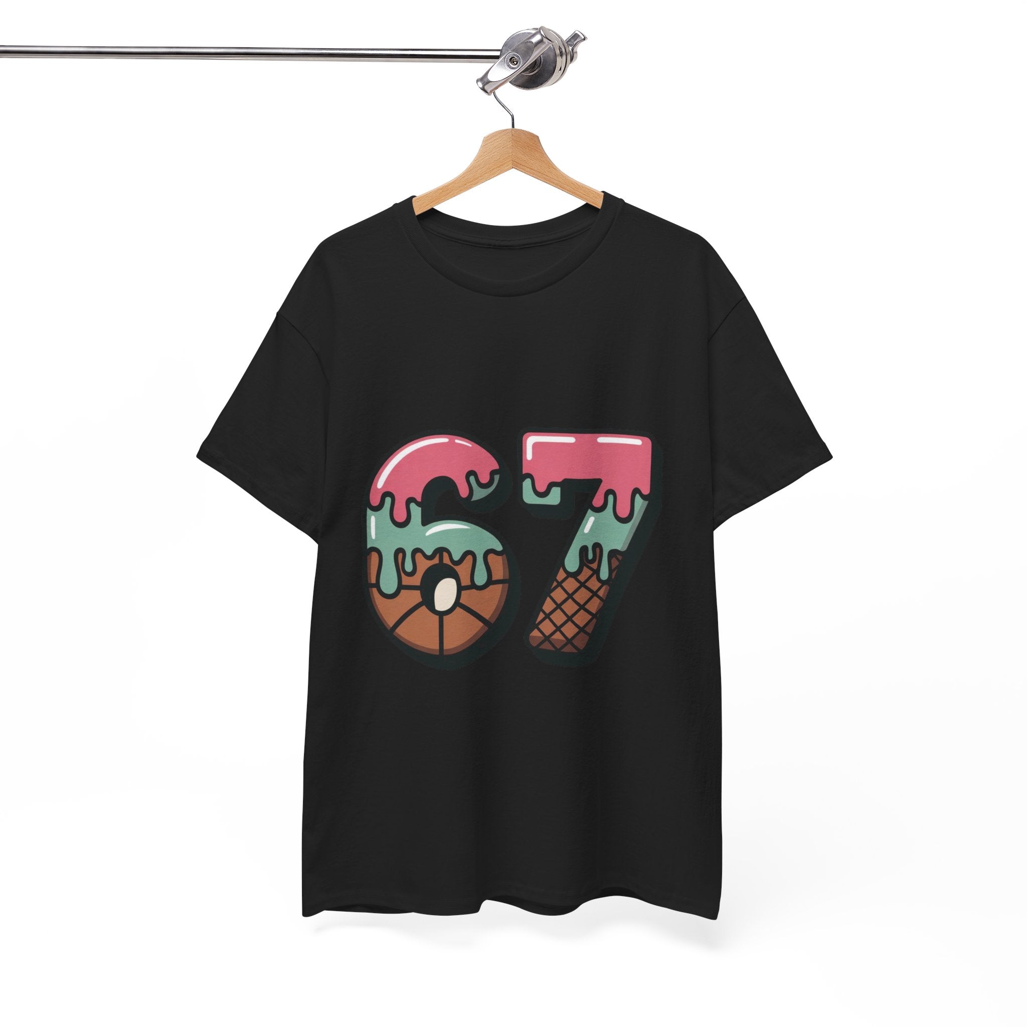 67 Ice Cream Drip Basketball T-Shirt – Cool Meme Streetwear Tee for Hoopers 🍦🏀