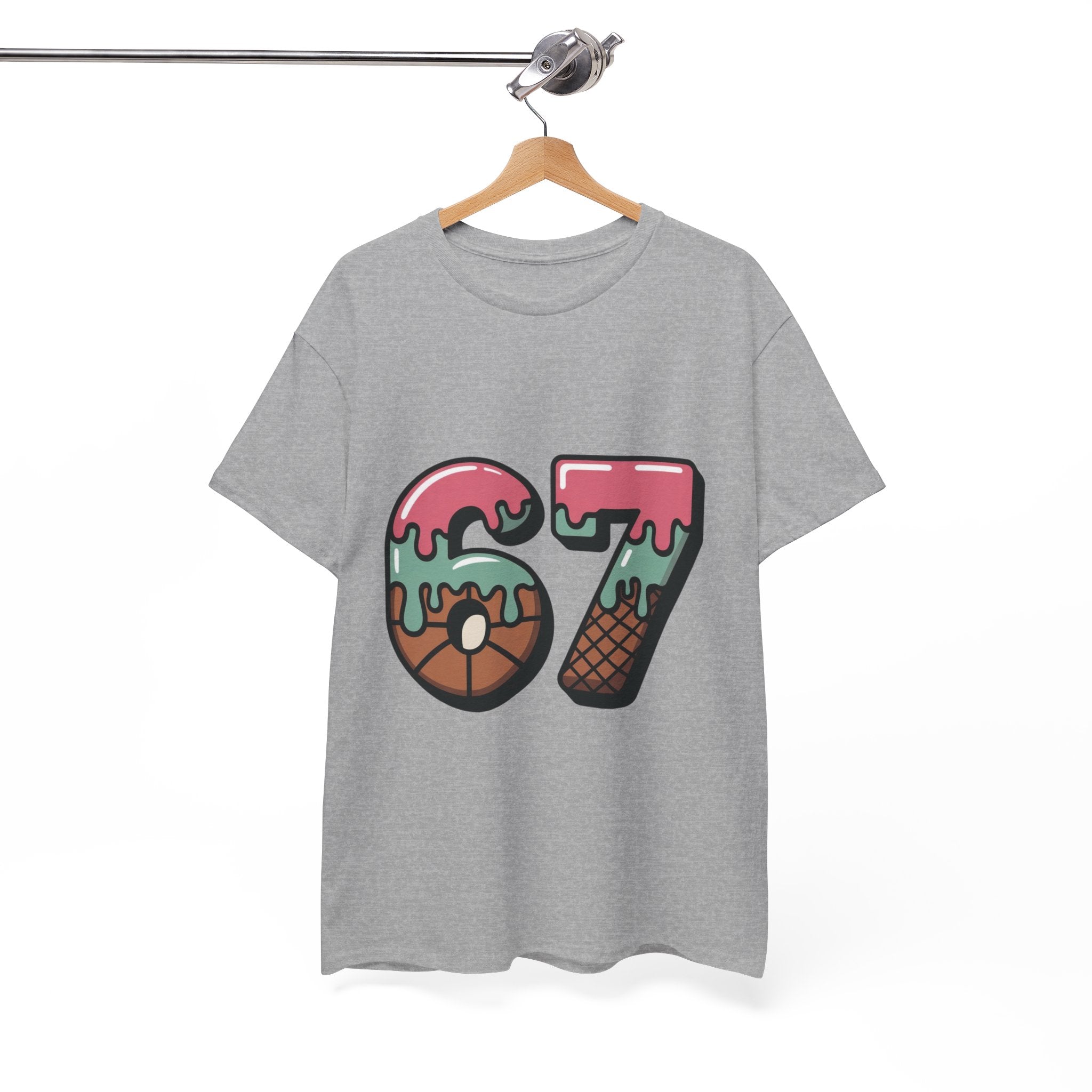 67 Ice Cream Drip Basketball T-Shirt – Cool Meme Streetwear Tee for Hoopers 🍦🏀