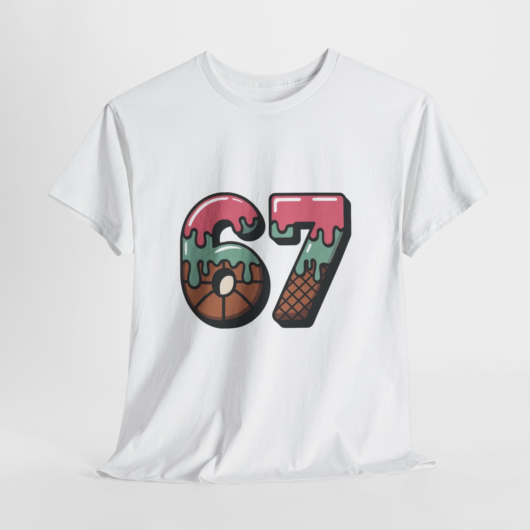 67 Ice Cream Drip Basketball T-Shirt – Cool Meme Streetwear Tee for Hoopers 🍦🏀